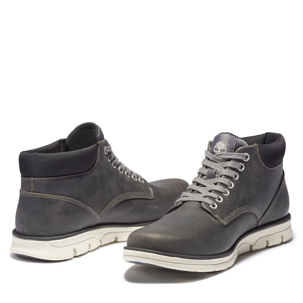 Botas de Seguridad Timberland Hombre Bradstreet Cuero Sneaker Gris Oscuro - Chile VBO-673819